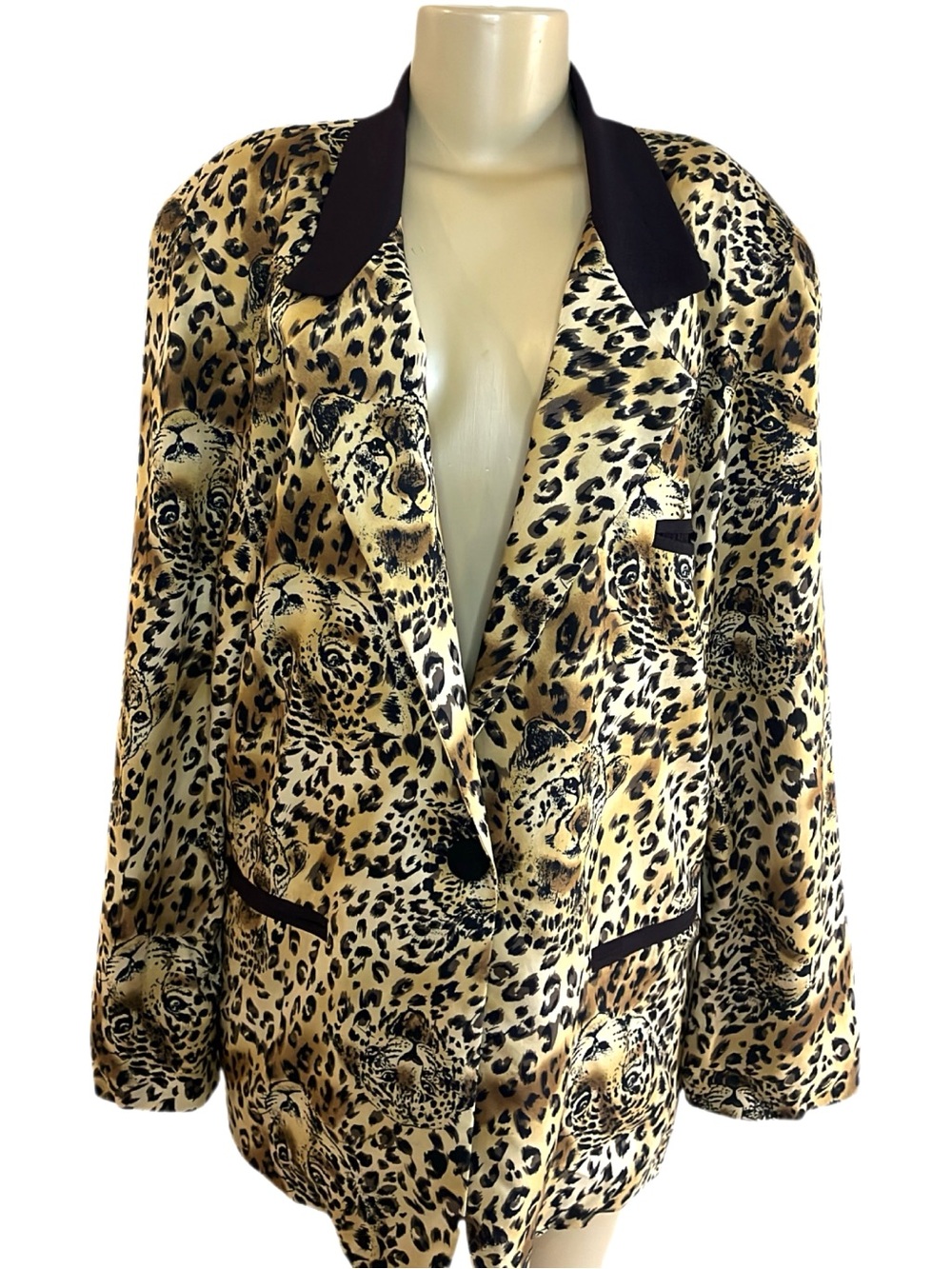Vintage Delah Cheetah Print Blazer